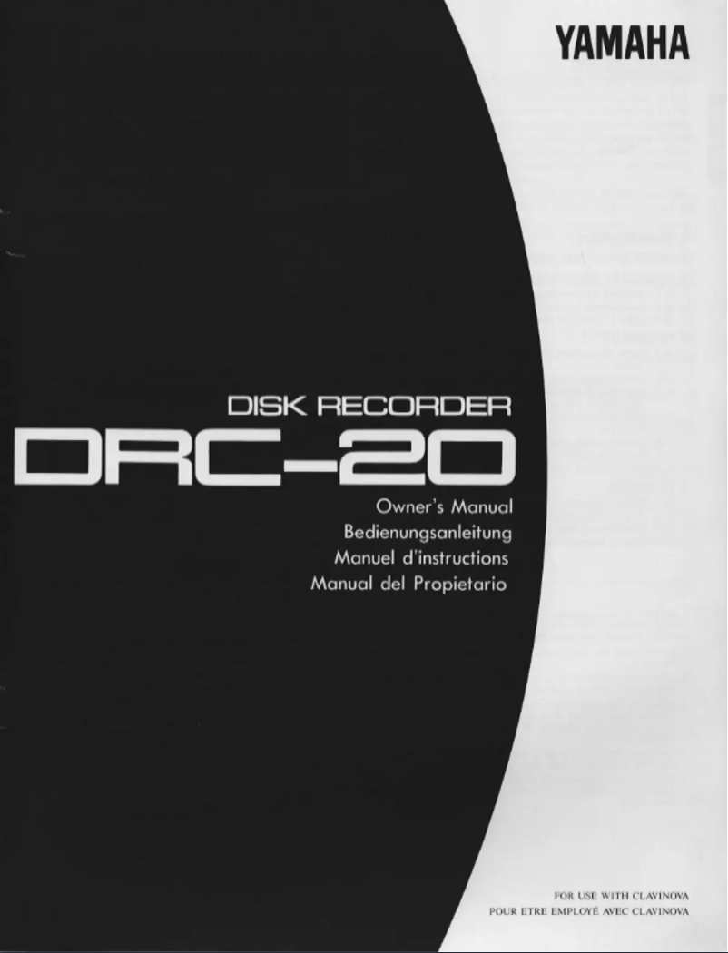 Página 1 del manual Manual de usuario Yamaha DRC-20
