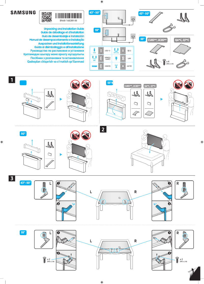 Página 1 del manual Manual de usuario Samsung UA55CU8500U