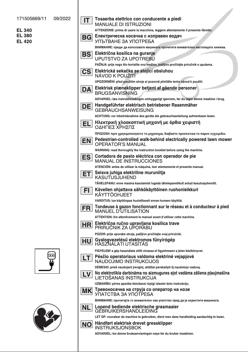 Page 1 de la notice Manuel utilisateur Stiga Combi 340c