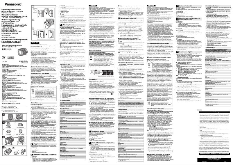 Página 1 del manual Manual de usuario Panasonic H-ES12035