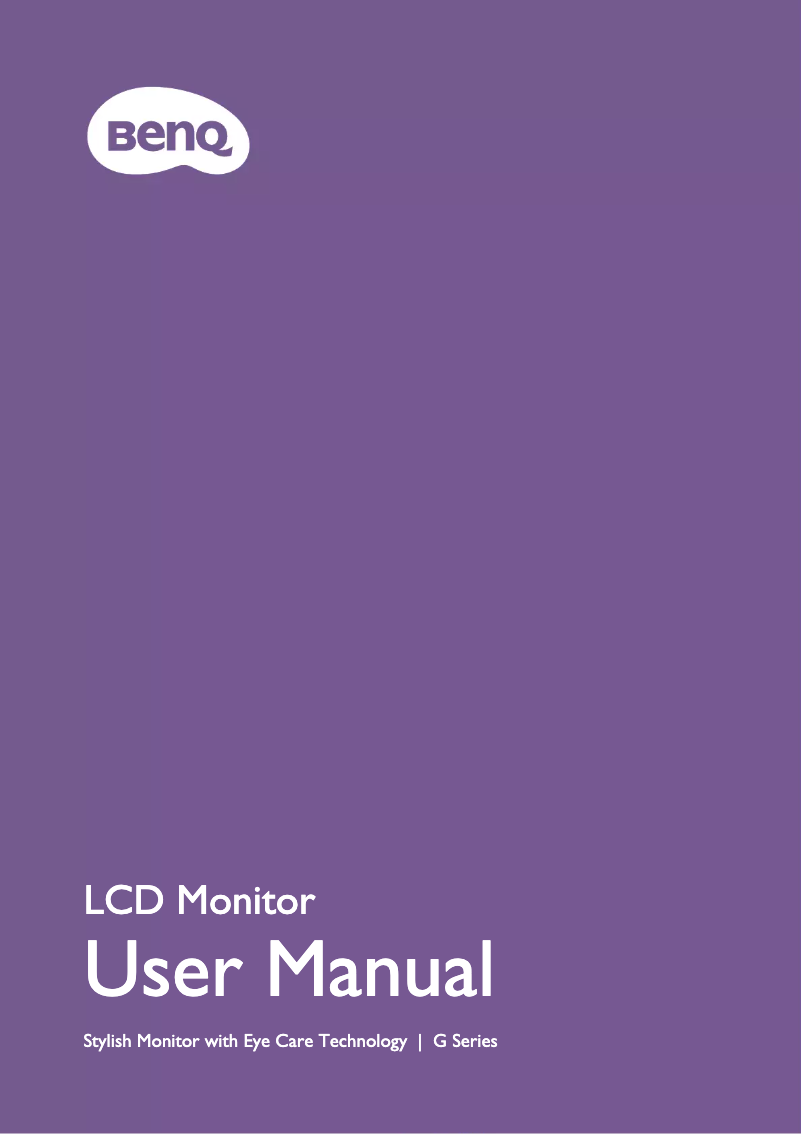 Page 1 de la notice Manuel utilisateur BenQ GL2580H