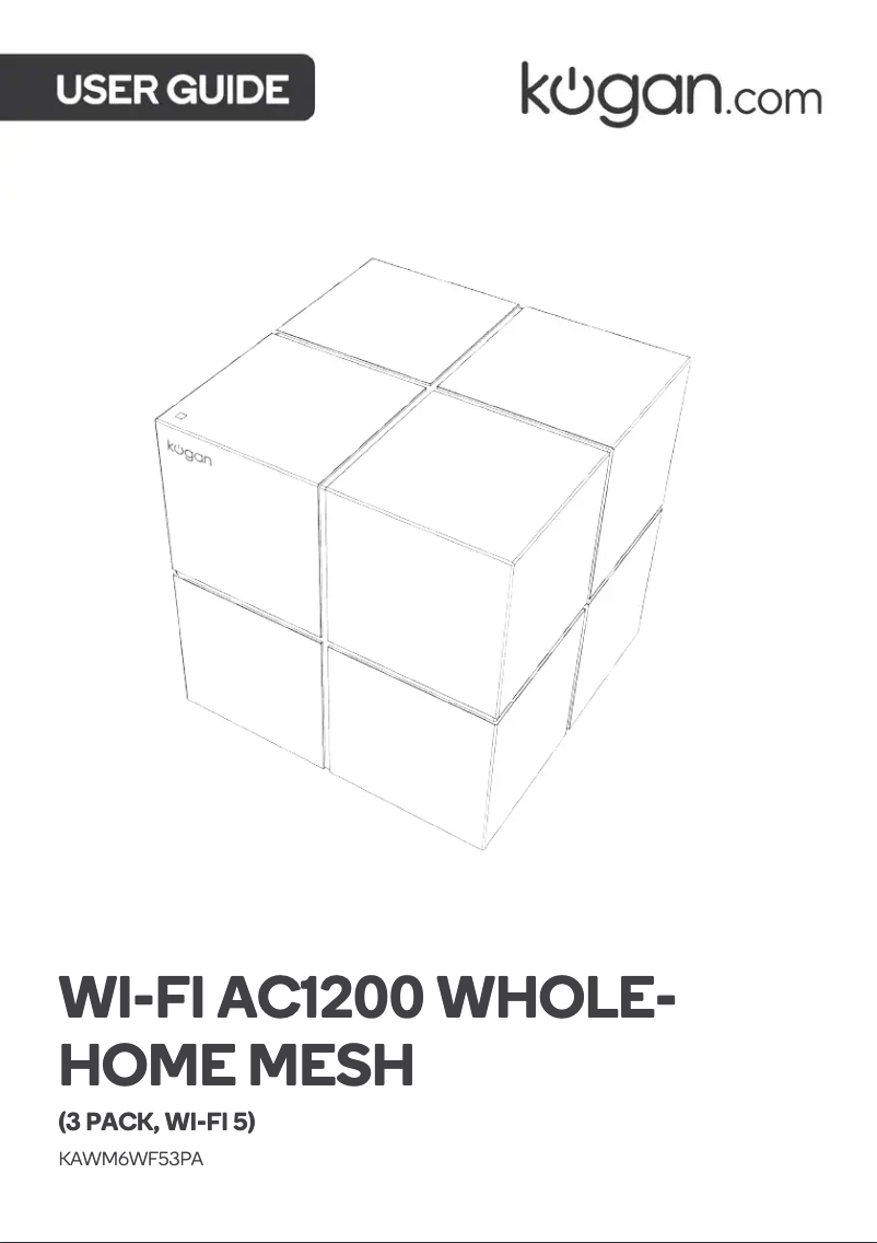 Page 1 de la notice Manuel utilisateur Kogan KAWM6WF53PA