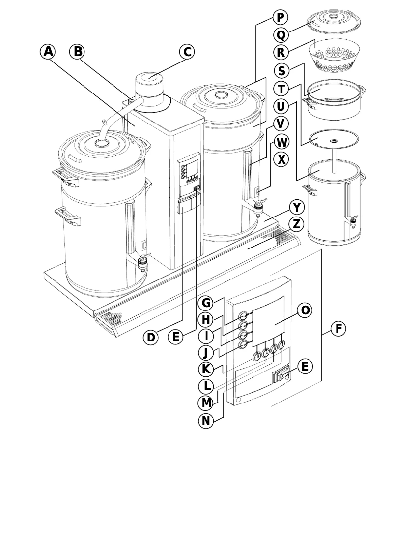 Page 1 de la notice Manuel utilisateur Bravilor Bonamat B10 W L/R