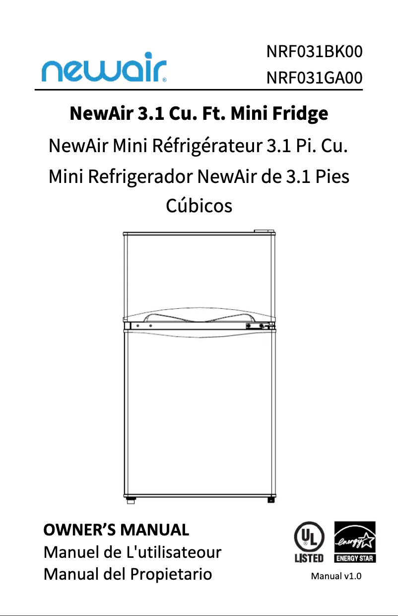 Page 1 de la notice Manuel utilisateur NewAir NRF031GA00