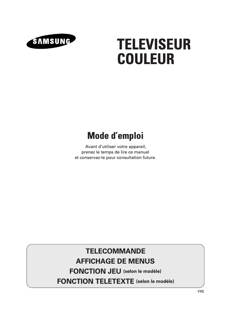 Page 1 de la notice Manuel utilisateur Samsung CS-21A11MH