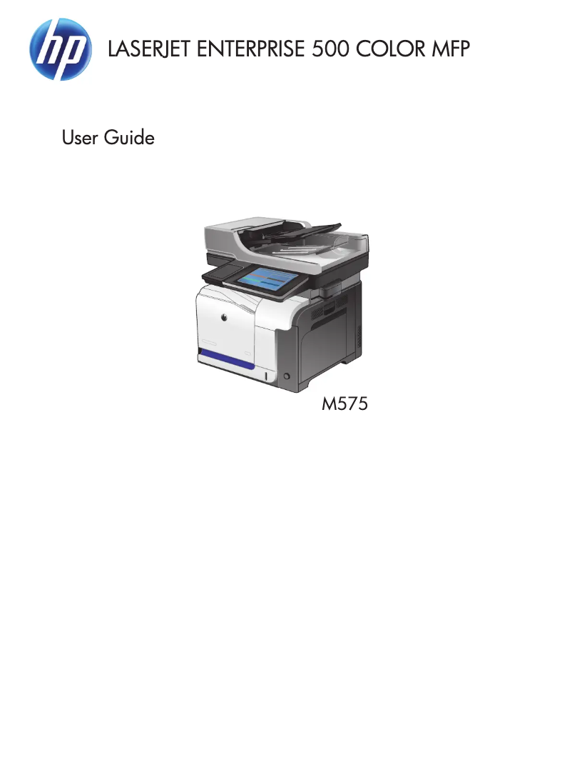 Page n°1 - Manuel utilisateur HP LaserJet M575c