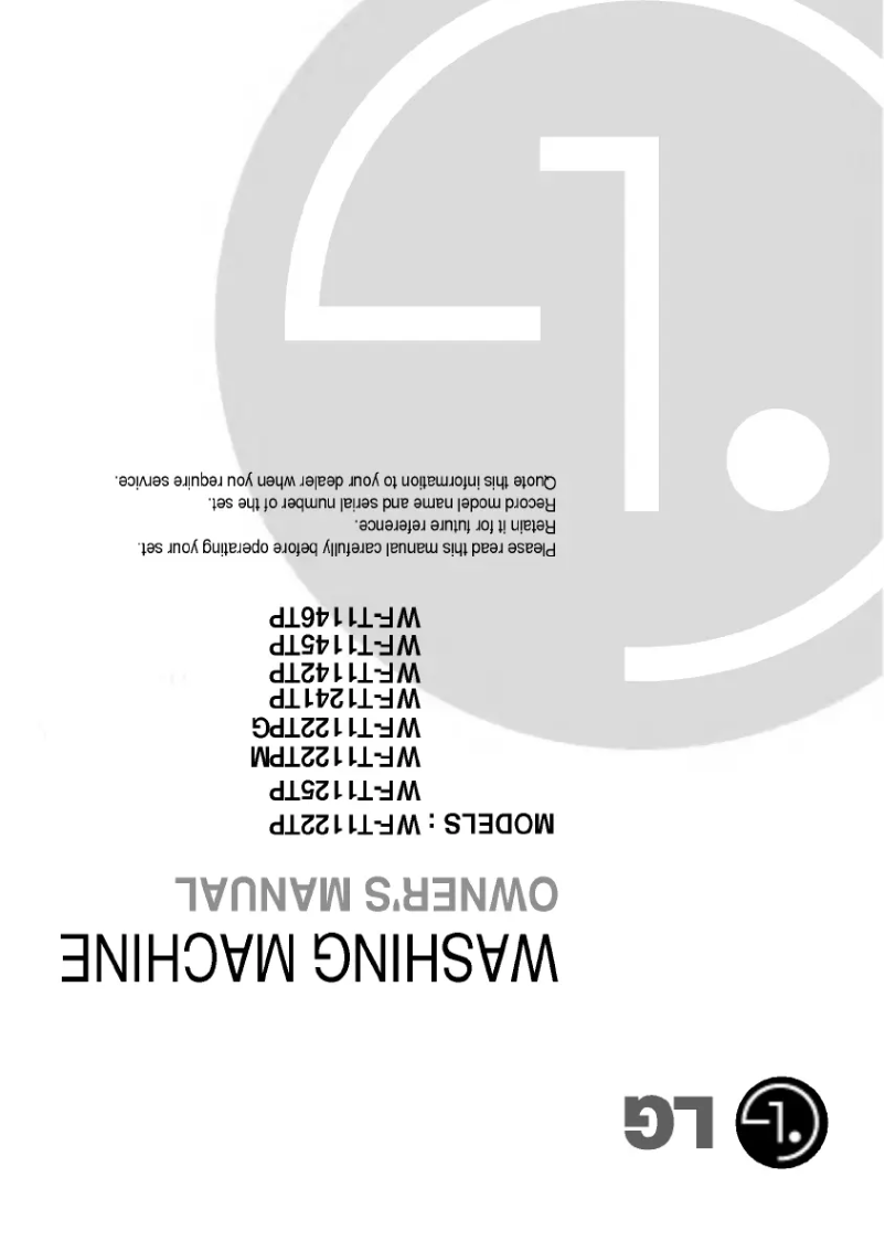 Page 1 de la notice Manuel utilisateur LG WF-T1022TPQ
