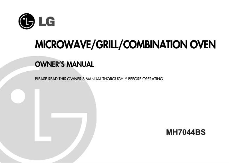 Page 1 of the manual User Manual LG MH7044BS
