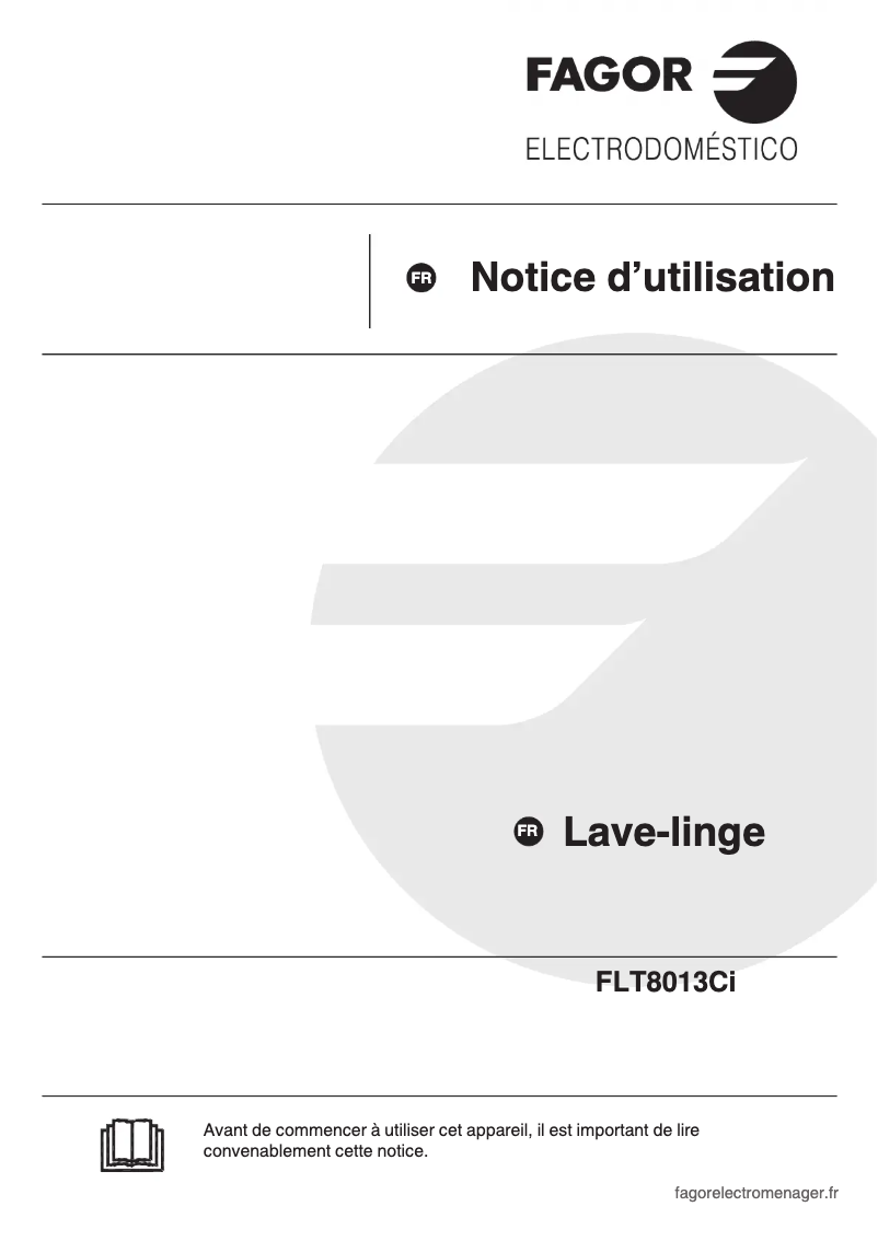 Page 1 de la notice Manuel utilisateur Fagor FLT8013Ci
