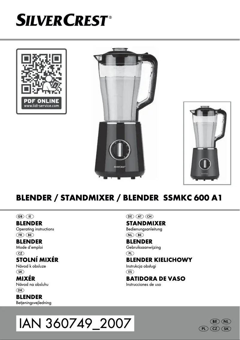 Página 1 del manual Manual de usuario SilverCrest SSMKC 600 A1