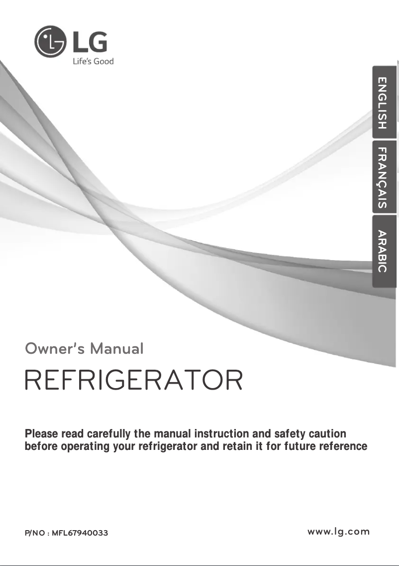 Page 1 de la notice Manuel utilisateur LG GN-Y221SL