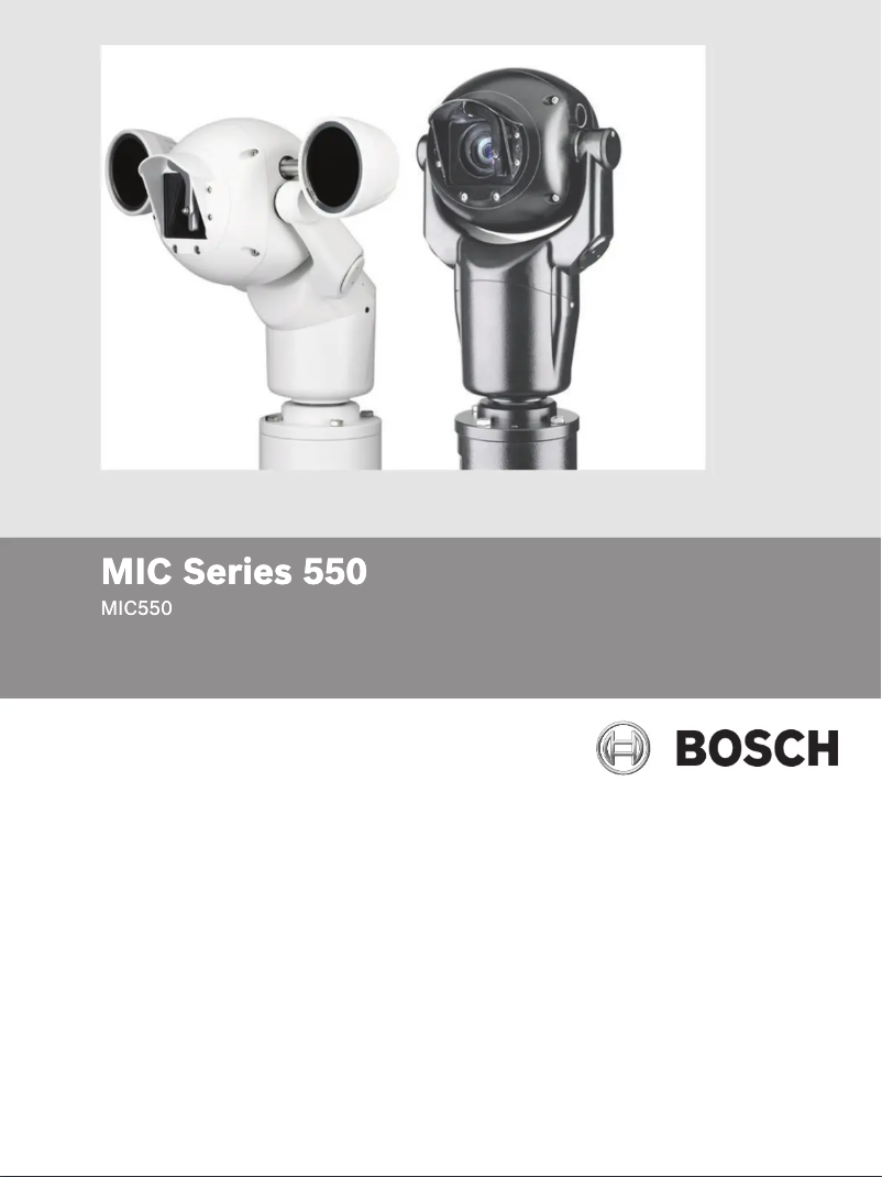 Page 1 of the manual User Manual Bosch MIC-550IRW28P