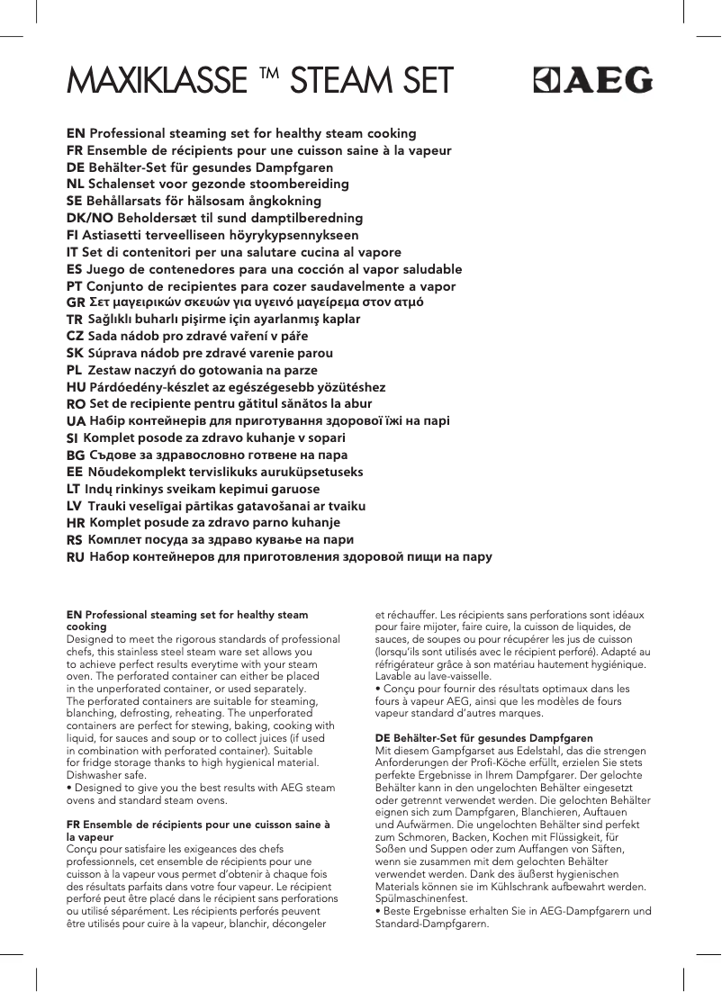 Page 1 de la notice Manuel utilisateur Zanussi A9OBGC23