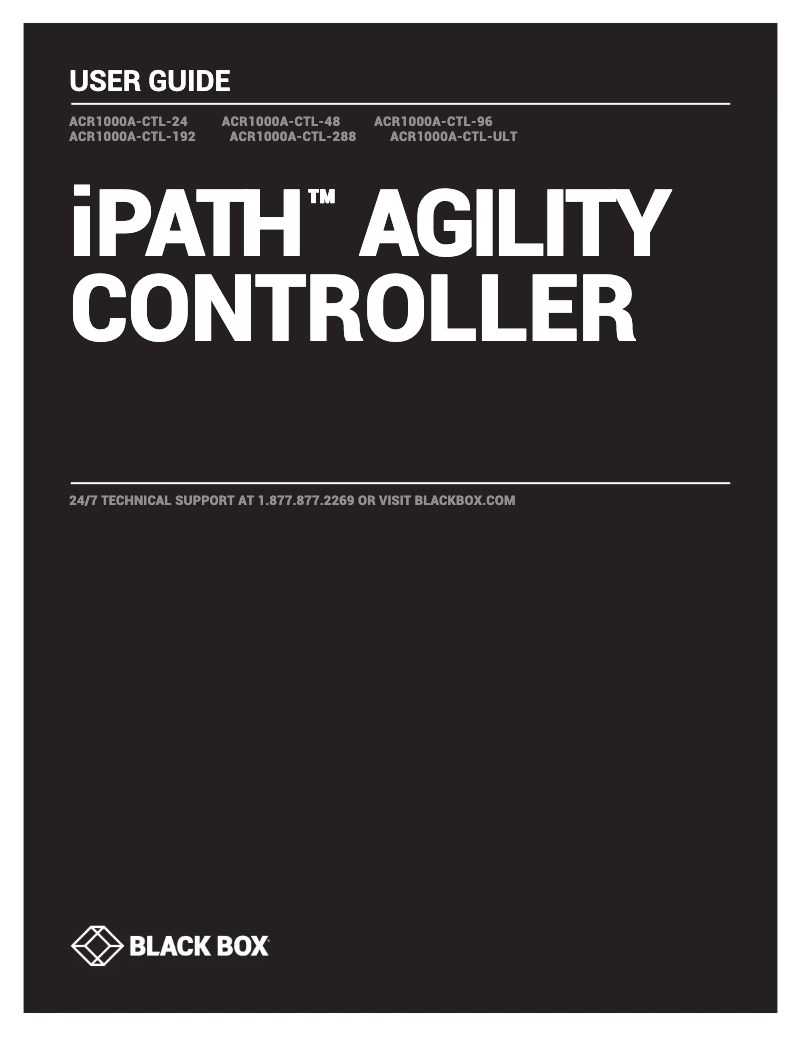 Page 1 de la notice Manuel utilisateur Black Box ACR1000A-CTL-24