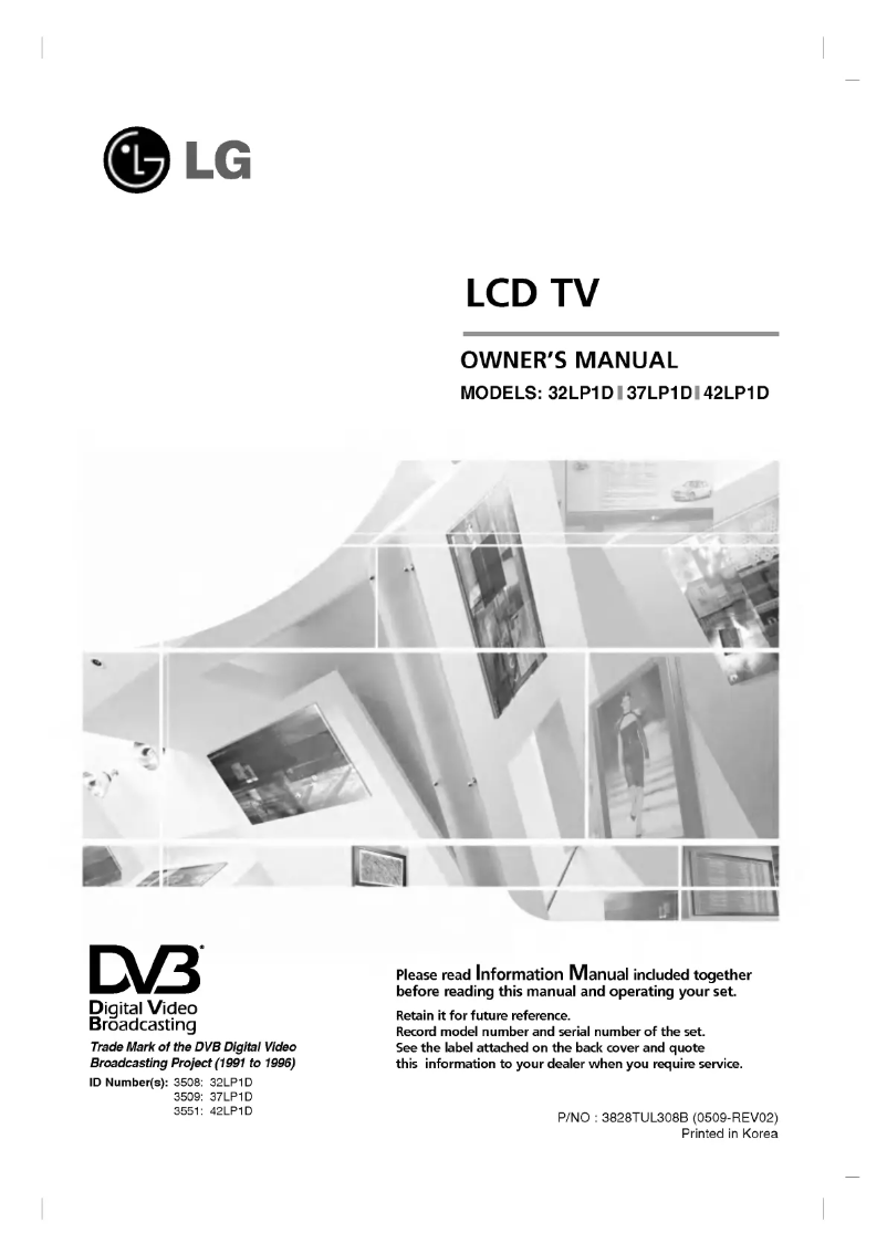 Page 1 de la notice Manuel utilisateur LG 32LP1D