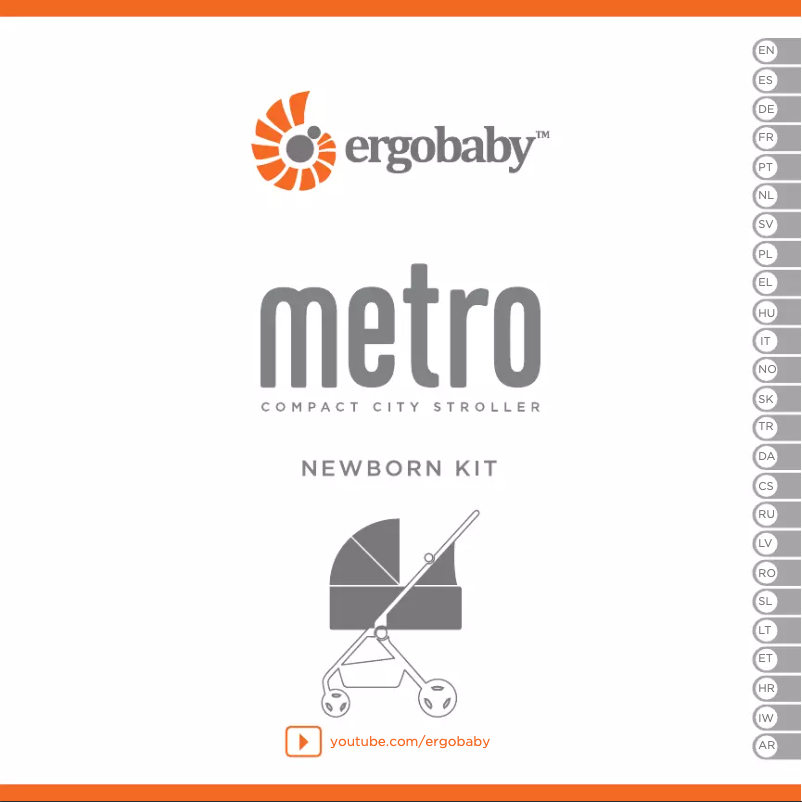 Page 1 de la notice Manuel utilisateur Ergobaby Metro Newborn