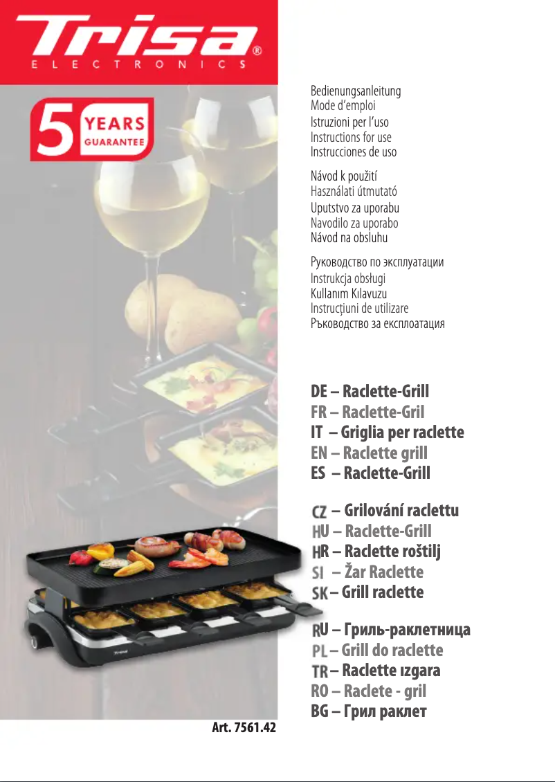 Page 1 de la notice Manuel utilisateur Trisa Supreme 8 Ceramic