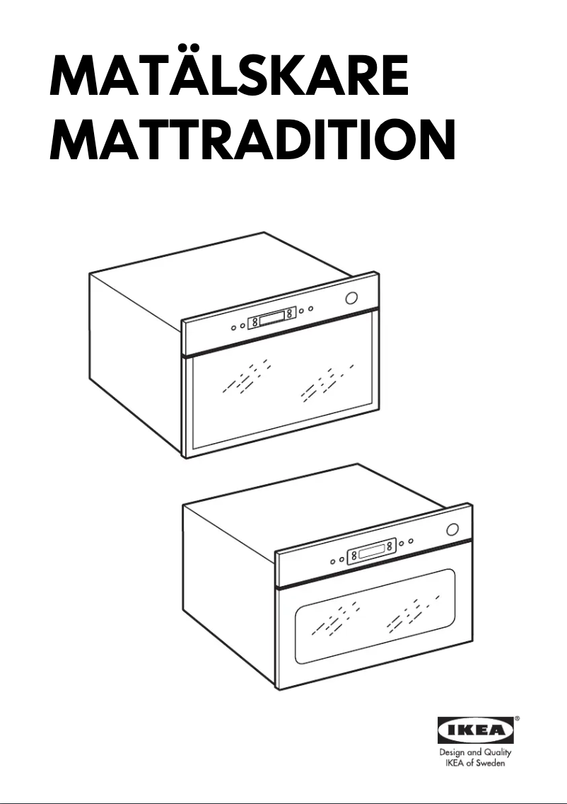 Page 1 de la notice Manuel utilisateur Ikea MATÄLSKARE 903.687.77