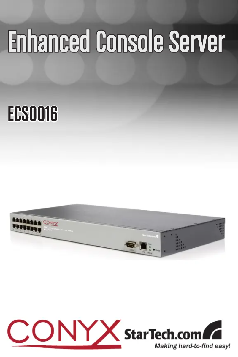 Page 1 of the manual User Manual StarTech.com ECS0016GB