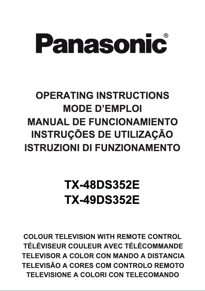 Page 1 de la notice Manuel utilisateur Panasonic Viera TX-48DS352E