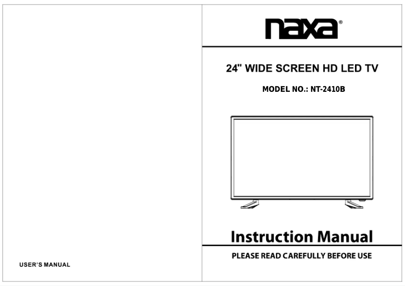 Page 1 of the manual User Manual Naxa NT-2410B