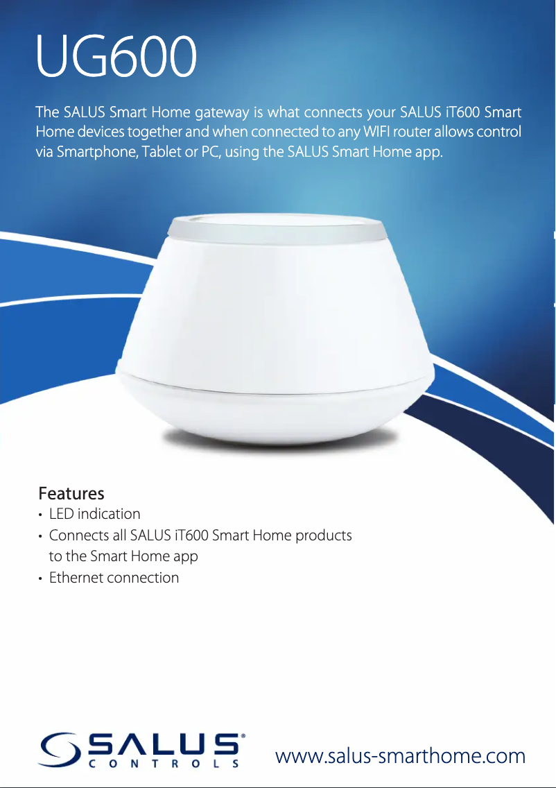 Página 1 del manual Ficha técnica Salus UG600