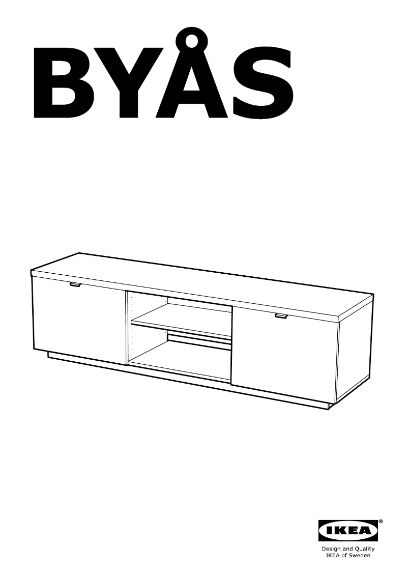 Page 1 de la notice Instructions / montage Ikea BYAS