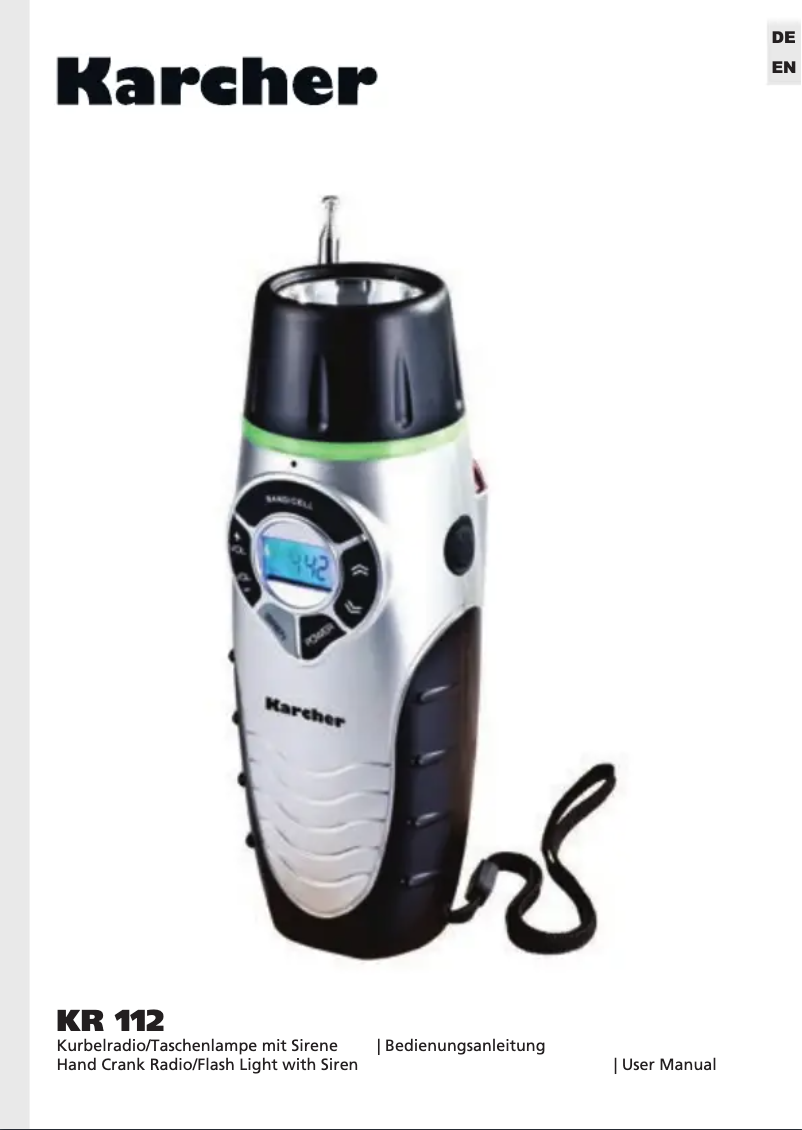 Página 1 del manual Manual de usuario Kärcher KR 112