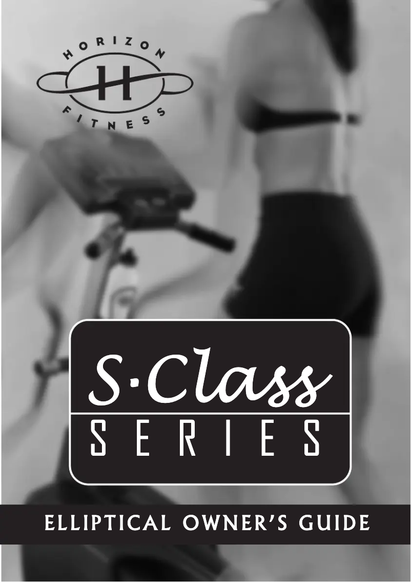 Page 1 de la notice Manuel utilisateur Horizon Fitness ESC3