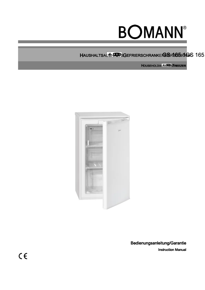 Page 1 de la notice Manuel utilisateur Bomann GS 165.1