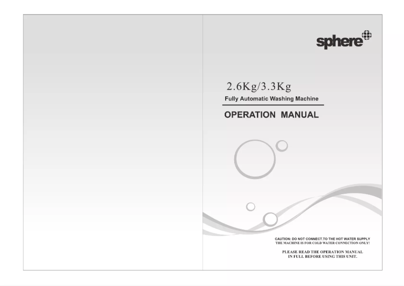 Page 1 de la notice Manuel utilisateur Sphere 3.3kg Mini