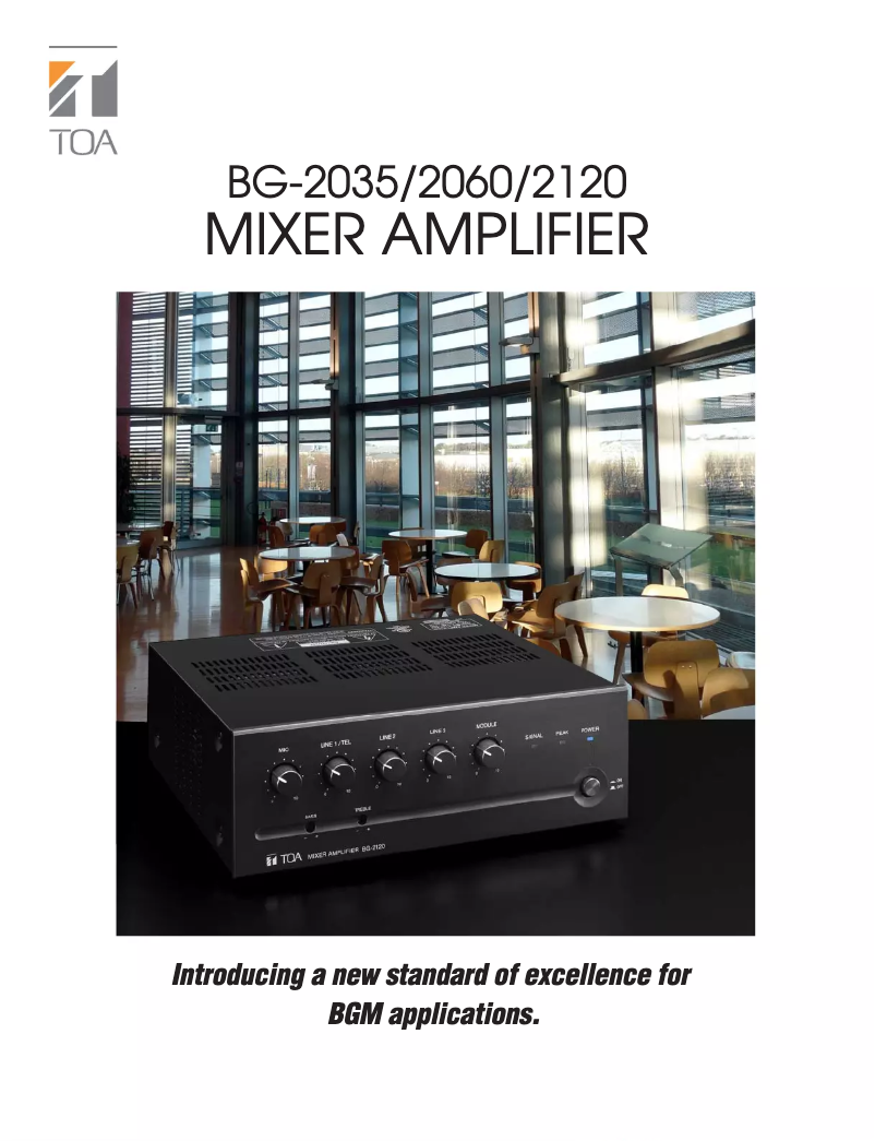 Page 1 de la notice Manuel utilisateur TOA BG-2035