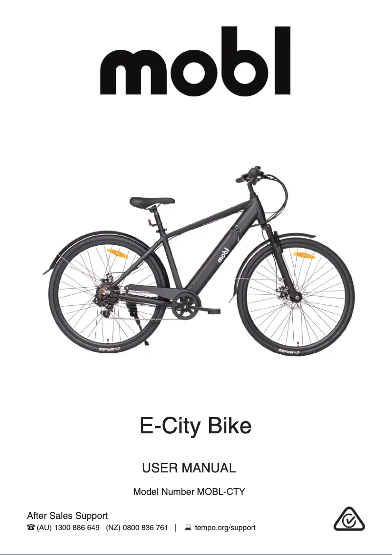 Página 1 del manual Manual de usuario MOBL E-City Bike