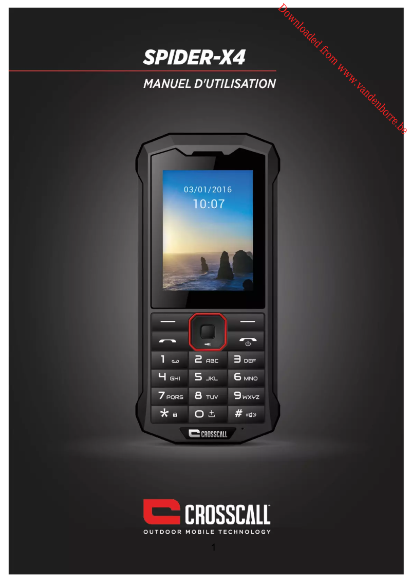 Page 1 de la notice Manuel utilisateur Crosscall Spider X4