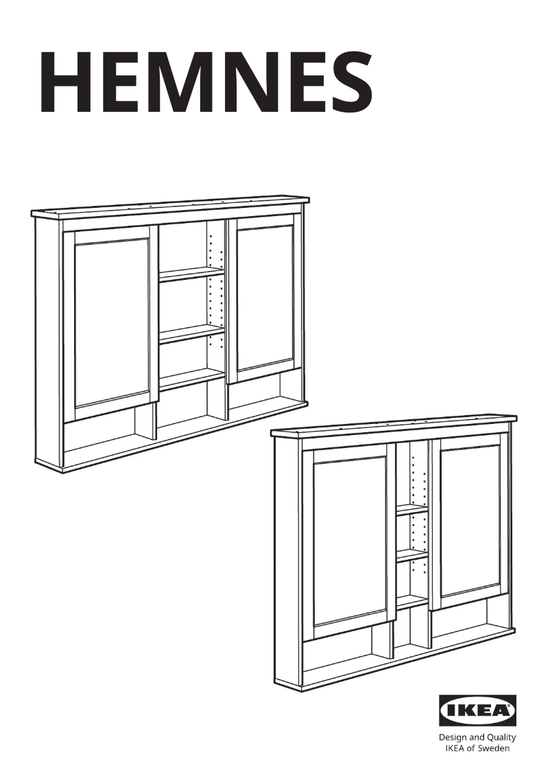 Page 1 de la notice Manuel utilisateur Ikea HEMNES 002.987.41
