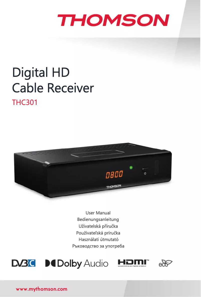 Page 1 de la notice Manuel utilisateur Thomson THC301