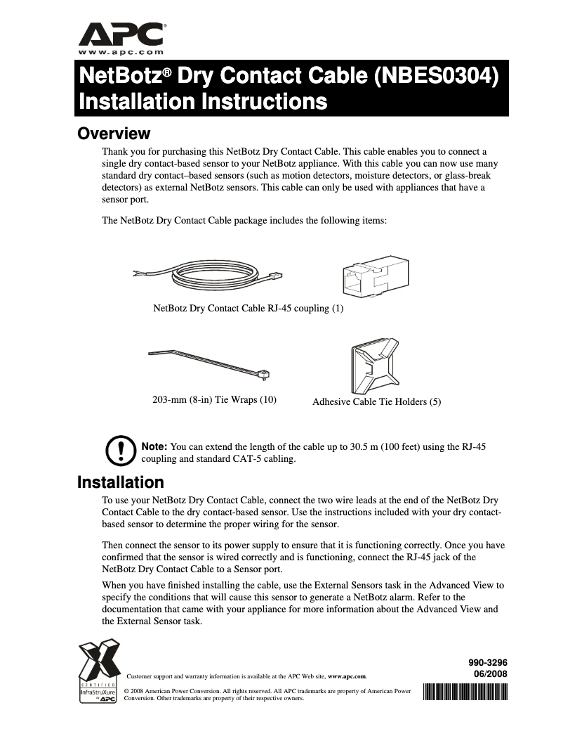Página 1 del manual Manual de usuario APC NetBotz NBES0304