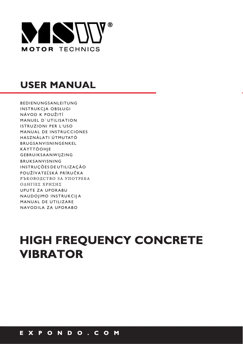 Page 1 de la notice Manuel utilisateur MSW MSW-HFCV-50