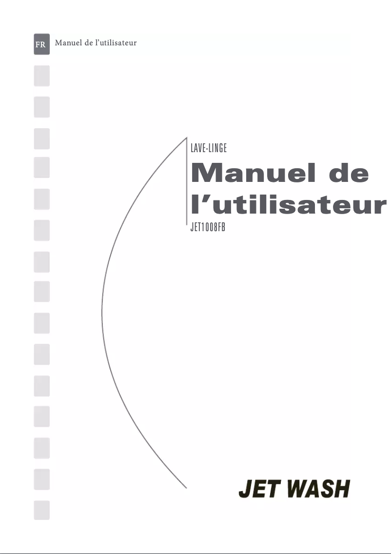 Page 1 de la notice Manuel utilisateur Jet Wash JET1008FB