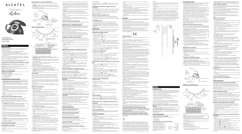 Página nº 1 - Manual de usuario Alcatel Temporis Retro
