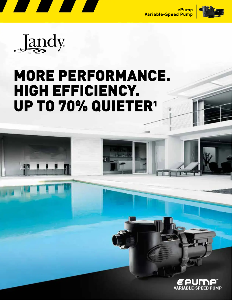 Page 1 de la notice Brochure JANDY ePump + SVRS