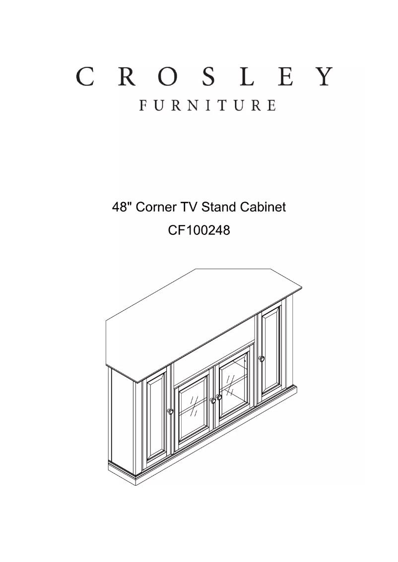 Page 1 de la notice Manuel utilisateur Crosley Furniture Cambridge Corner TV Stand