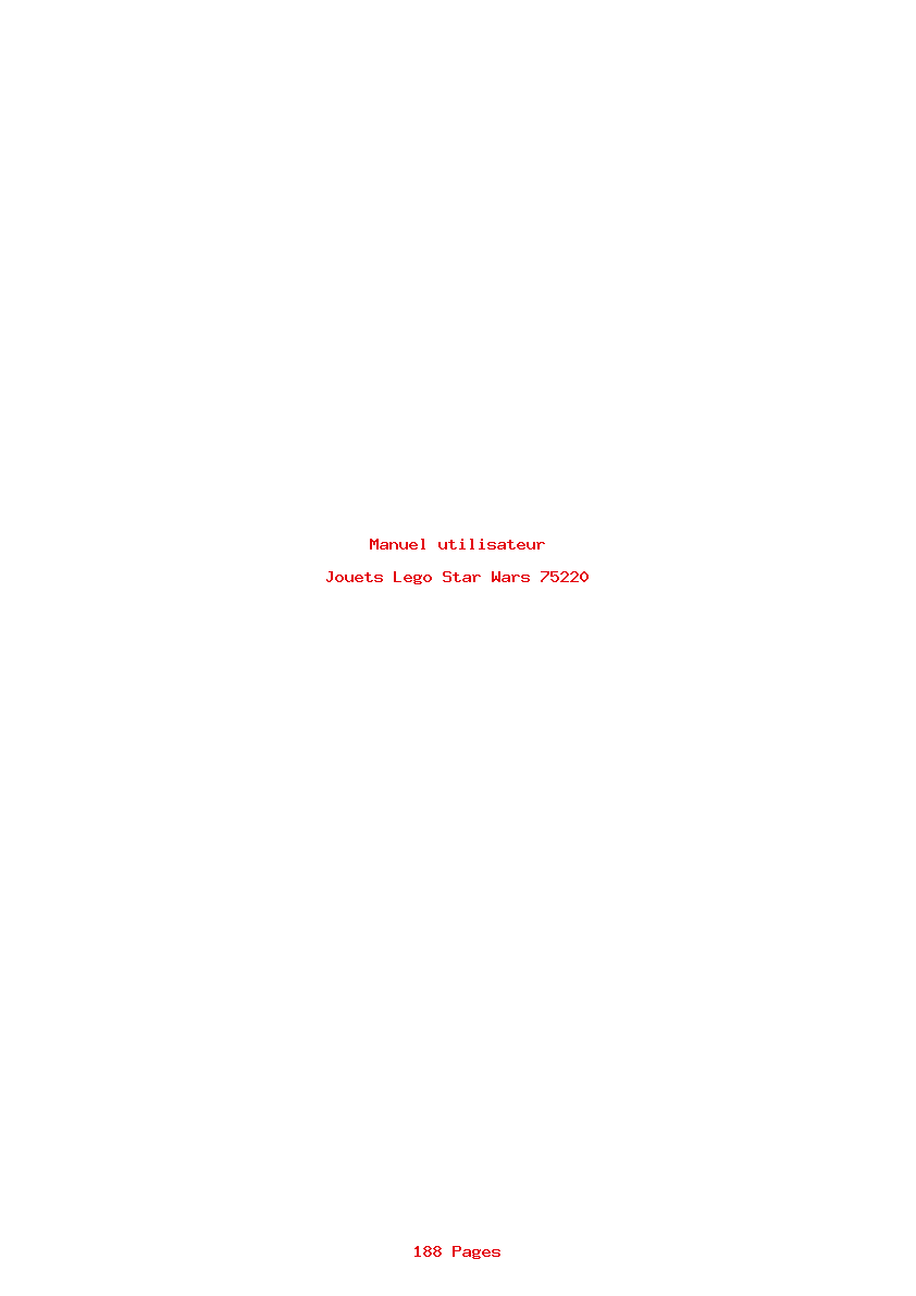 Page 1 de la notice Manuel utilisateur Lego Star Wars 75220