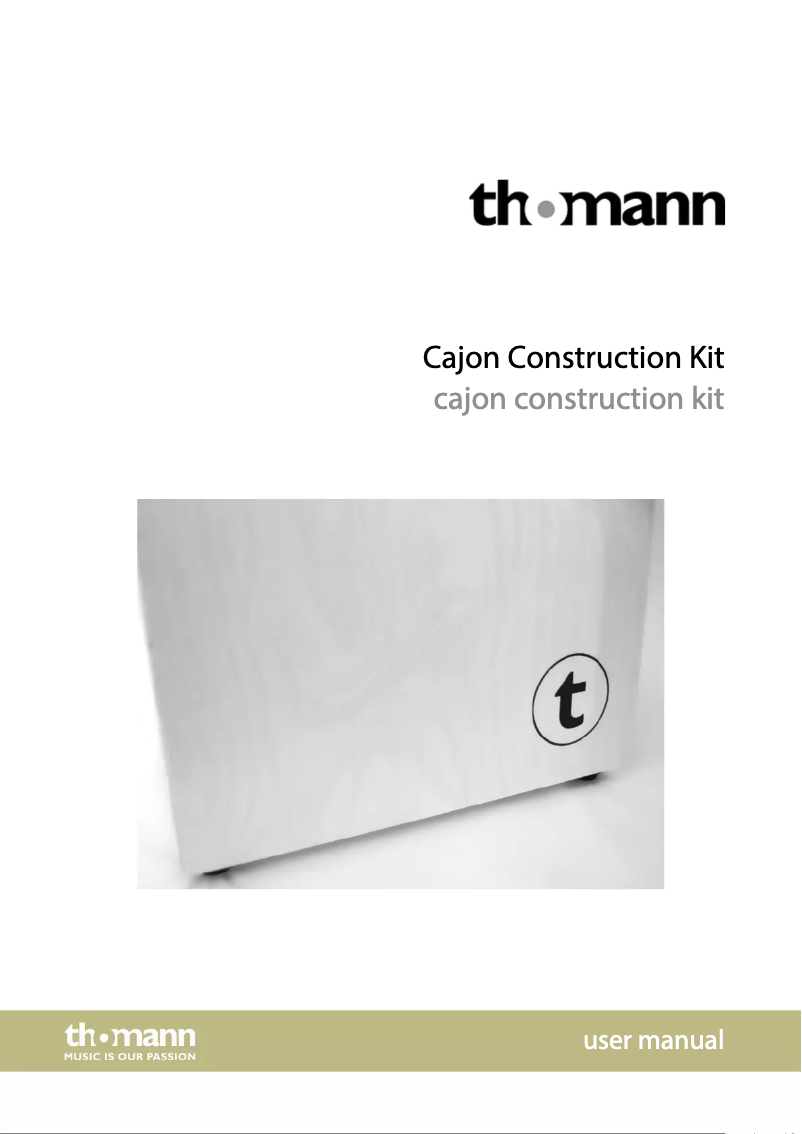 Página 1 del manual Manual de usuario Thomann Cajon Construction Kit