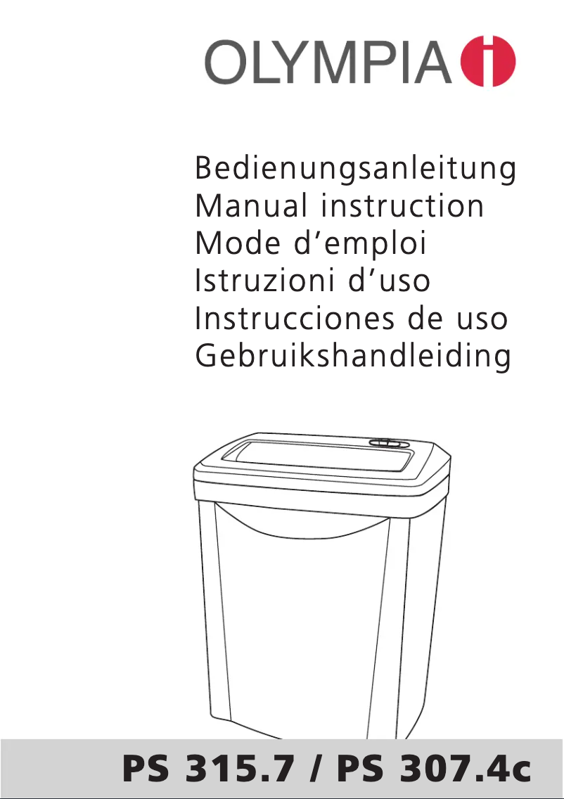 Page 1 de la notice Manuel utilisateur Olympia PS 315.7