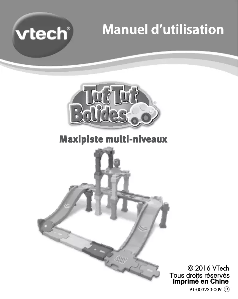 Page 1 de la notice Manuel utilisateur Vtech Maxipiste multi niveaux