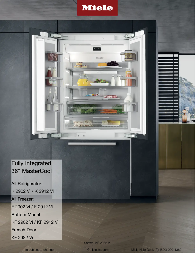 Página 1 del manual Ficha técnica Miele F 2902 Vi