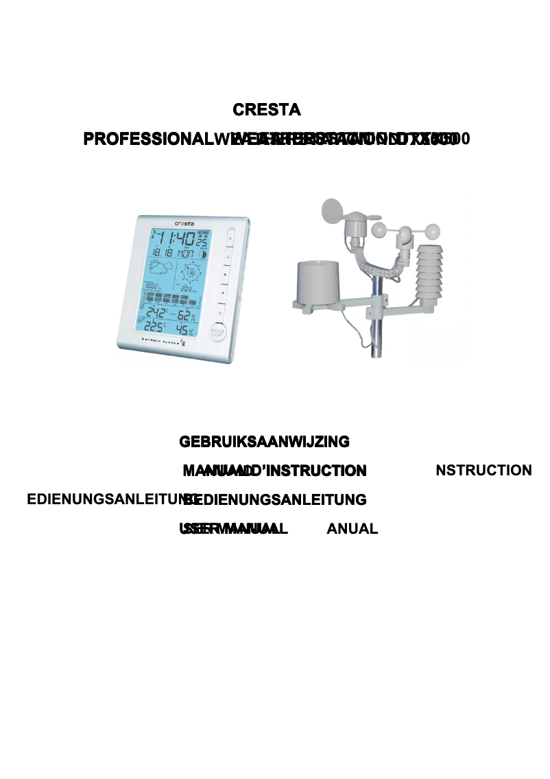 Page 1 de la notice Manuel utilisateur Cresta DTX500