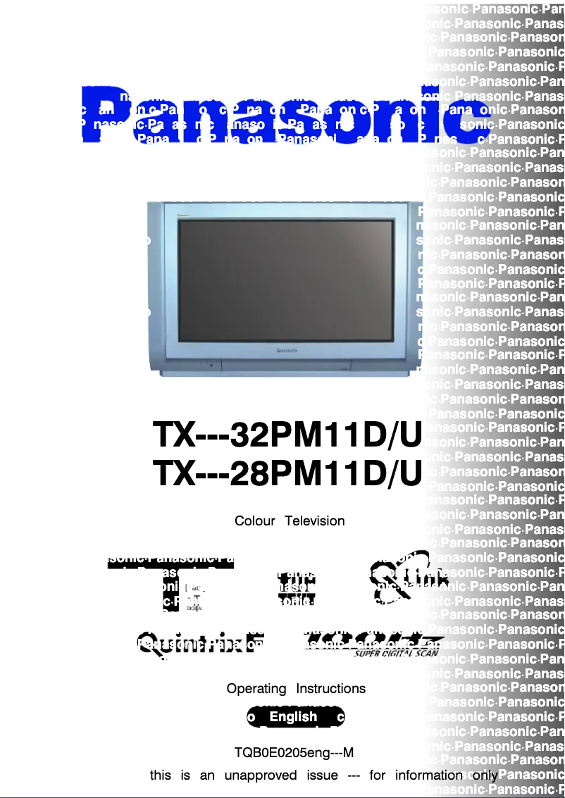 Page 1 de la notice Manuel utilisateur Panasonic TX-32PM11DU