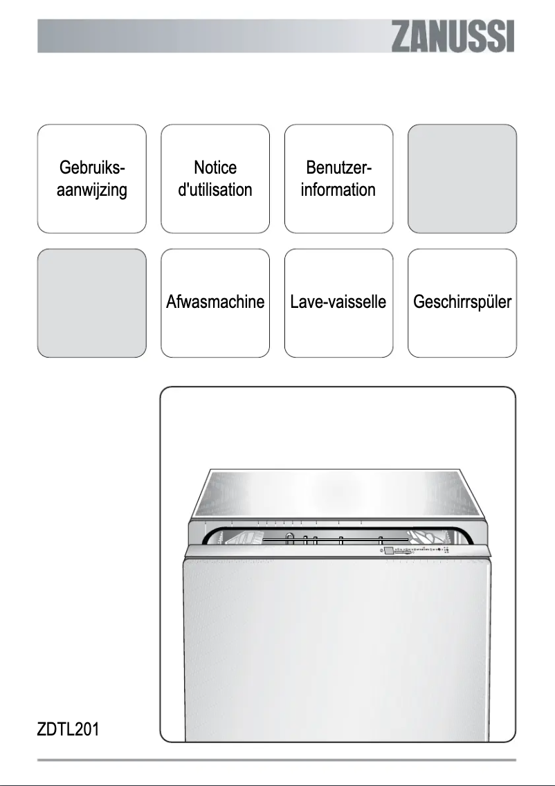 Page 1 de la notice Manuel utilisateur Zanussi ZDTL201